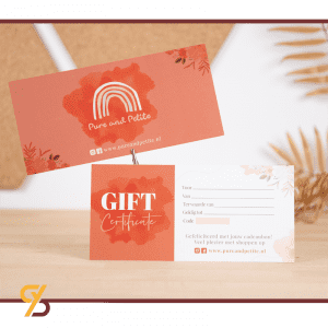 Eigen ontwerp cadeaubonnen voor jouw bedrijf